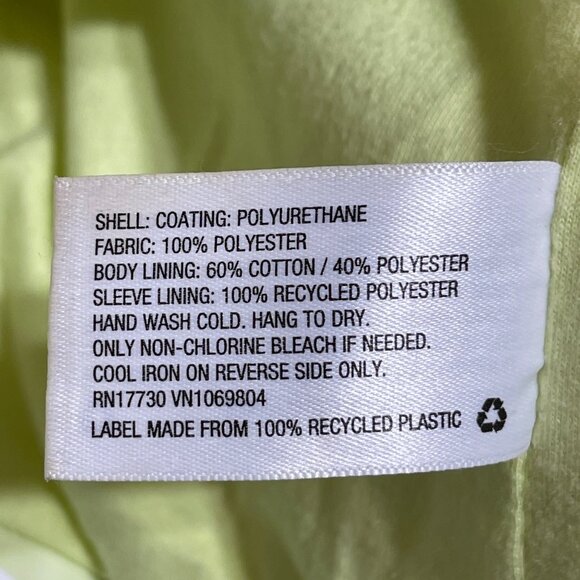 Cat & Jack Girl's Rain Jacket Hood Full Zip Colorful Stripe Size S Small 6/7 - Picture 8 of 8